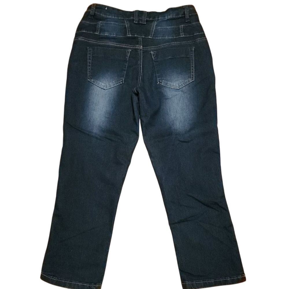 Rue 21 Button Front High Waisted Stretch Cropped Denim
